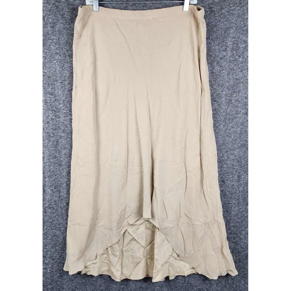 Adrianna Papell Skirt Suit Women 16W Gold Silk Embroidered Beaded 2 Piece Set - Picture 8 of 15